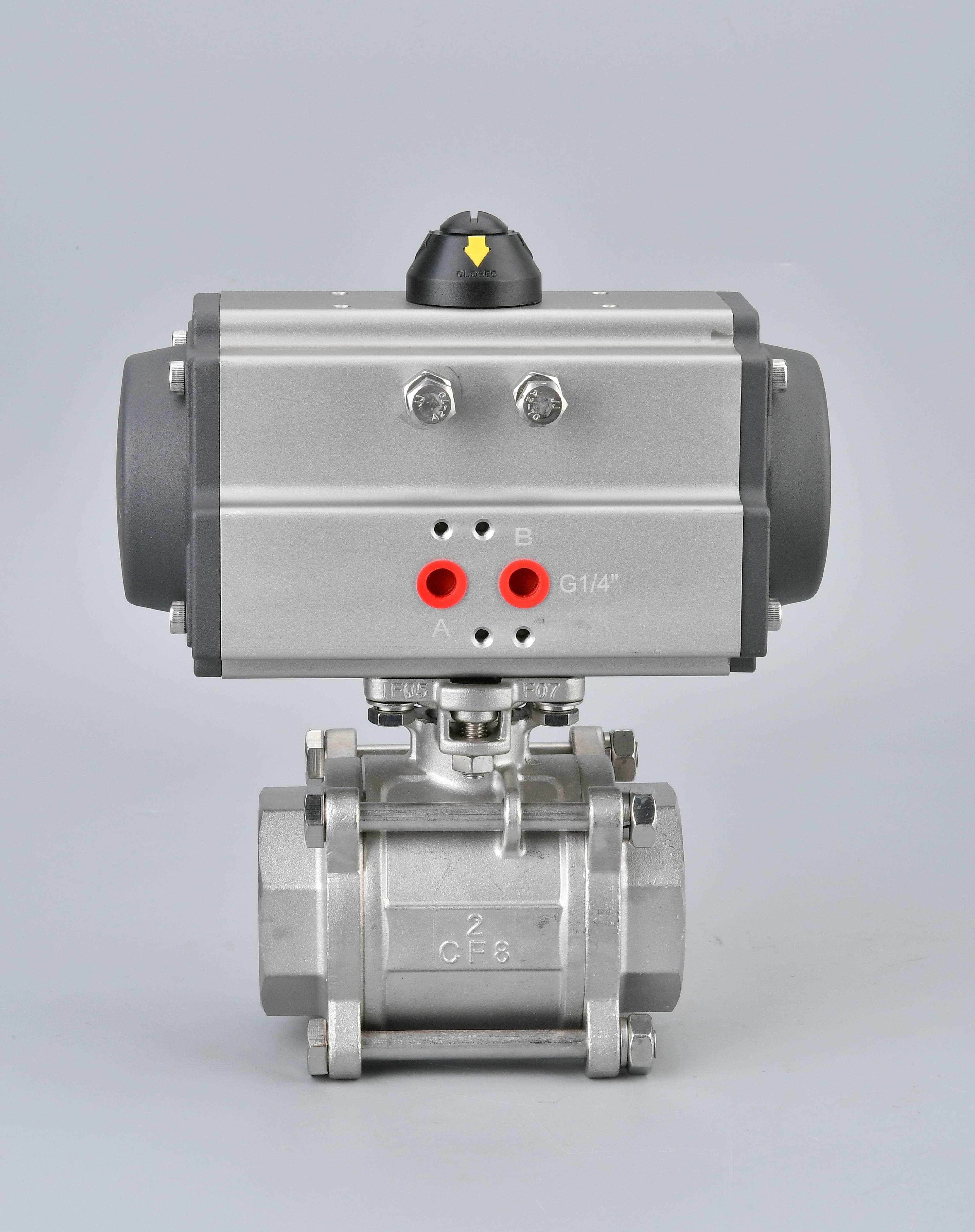 Pneumatic Three-Piece Ball Valve