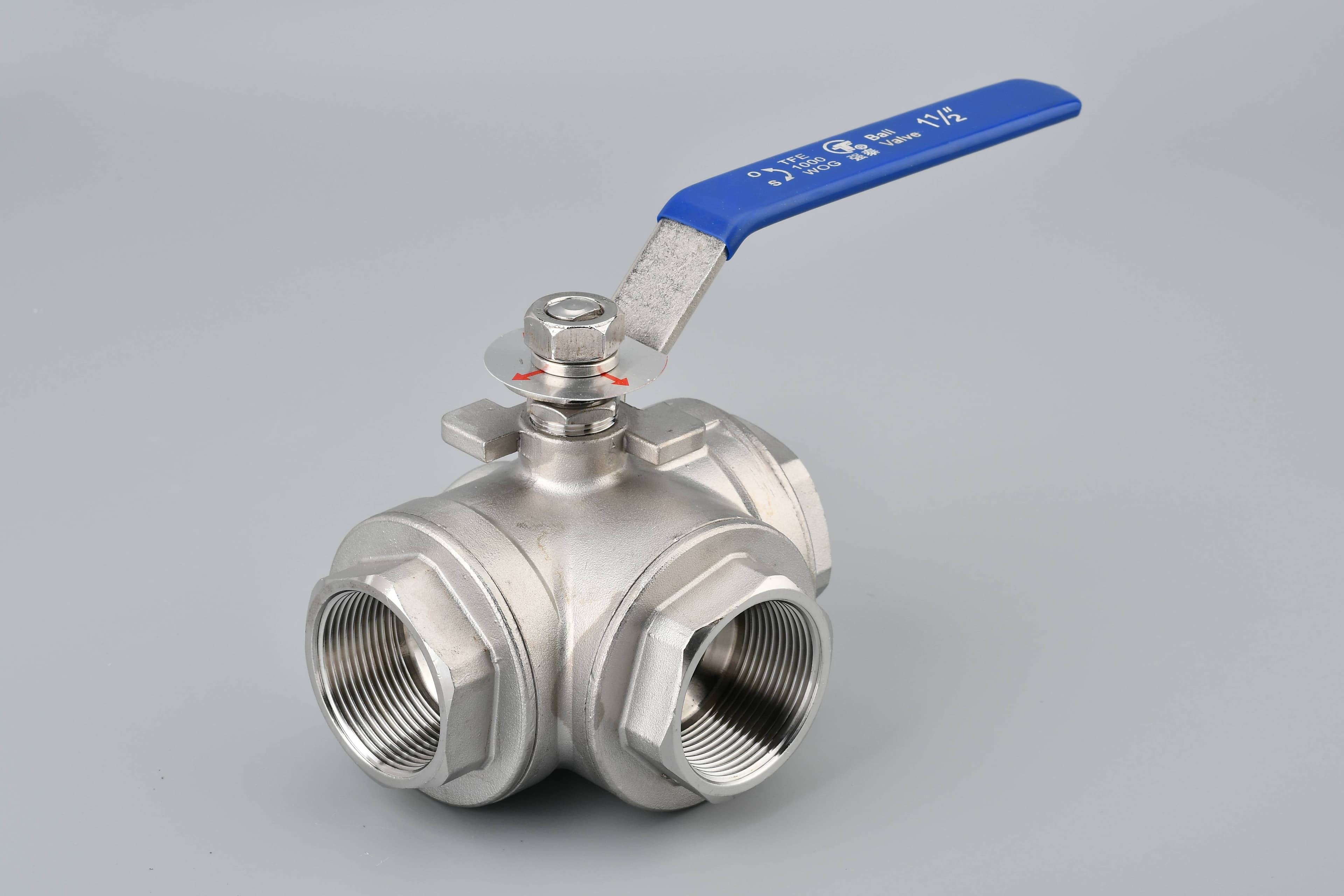 Threaded Three-Way Ball Valve